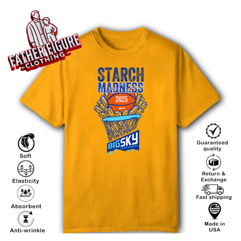 8mr0 starch madness big sky conference 2025 classic t shirt 2 front gold