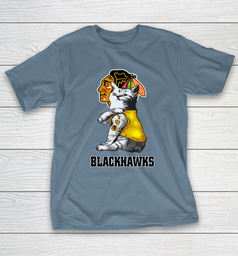NHL My Cat Loves Chicago Blackhawks Hockey T-Shirt 6