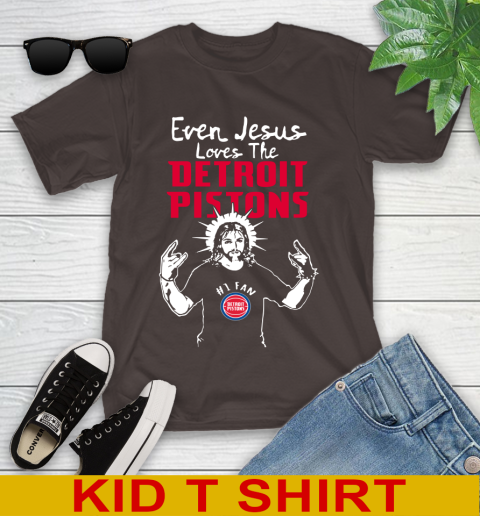 Detroit Pistons NBA Basketball Even Jesus Loves The Pistons Shirt Youth T-Shirt 7 Detroit Pistons NBA Basketball Even Jesus Loves The Pistons Shirt Youth T-Shirt - Image 7