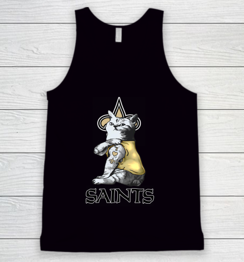 NFL Football My Cat Loves New Orleans Saints Tank Top
