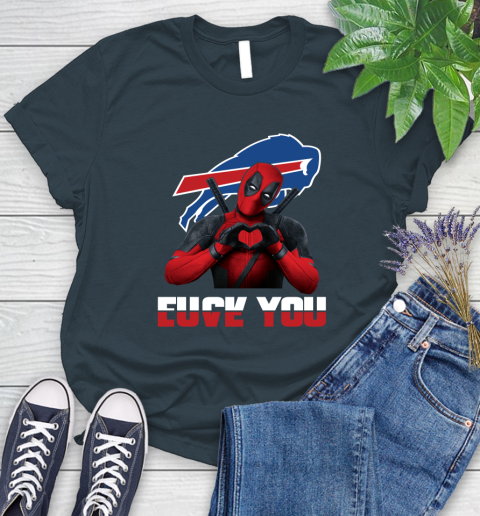 NHL Buffalo Bills Deadpool Love You Fuck You Football Sports Women's T-Shirt 11
