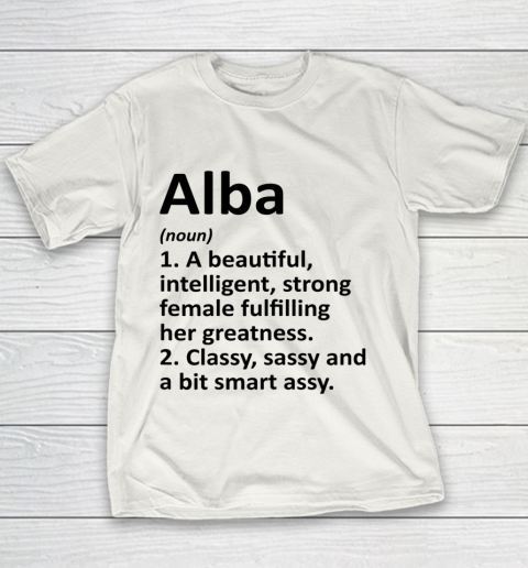 ALBA Definition Personalized Name Funny Christmas Youth T-Shirt