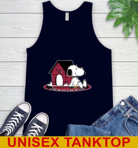 NFL Football Arizona Cardinals Snoopy The Peanuts Movie Shirt Tank Top - Image 4