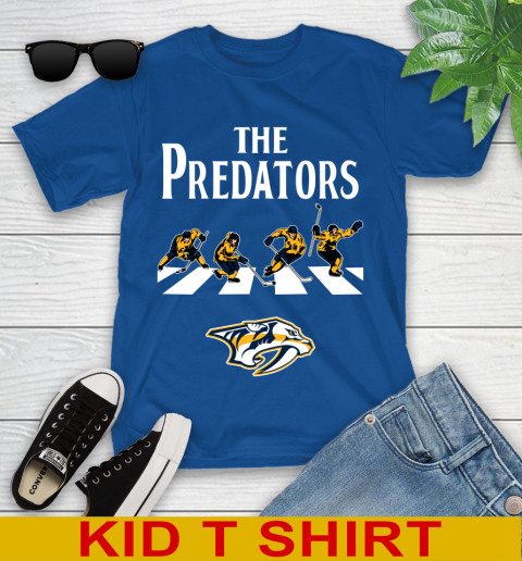 NHL Hockey Nashville Predators The Beatles Rock Band Shirt Youth T-Shirt 10