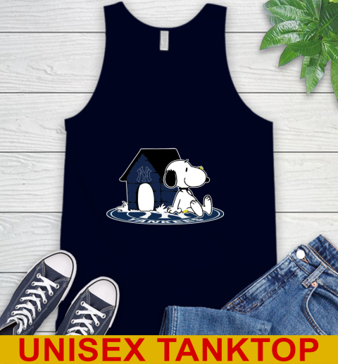 MLB Baseball New York Yankees Snoopy The Peanuts Movie Shirt Tank Top 3