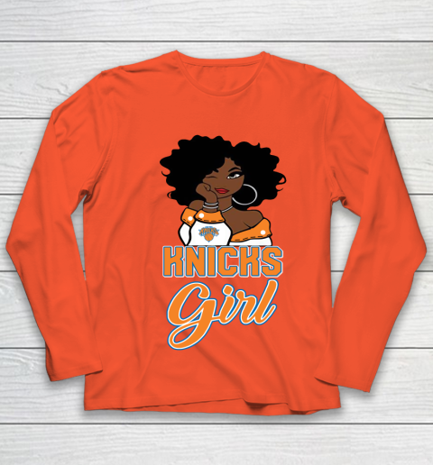 New York Knicks Girl NBA Youth Long Sleeve 4
