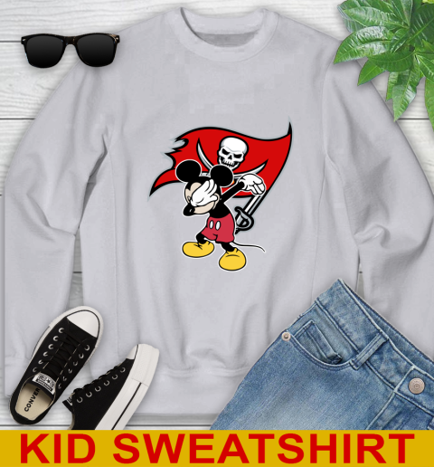 Tampa Bay Buccaneers NFL Football Dabbing Mickey Disney Sports Youth Sweatshirt 4