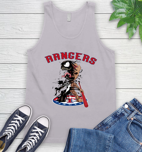 MLB Texas Rangers Baseball Venom Groot Guardians Of The Galaxy Tank Top 4