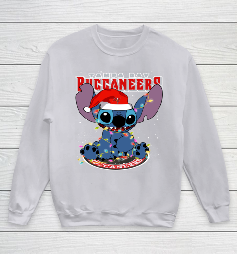 Tampa Bay Buccaneers NFL Football noel stitch Christmas Youth Sweatshirt 2