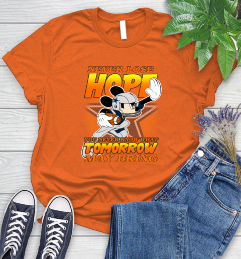 Dallas Cowboys NFL Football Mickey Disney Never Lose Hope Women's T-Shirt 3