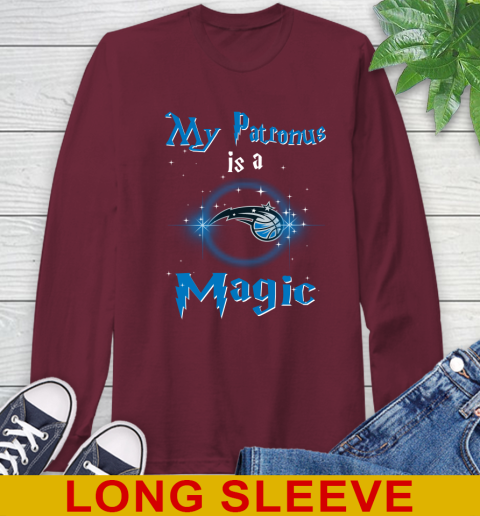 NBA Basketball Harry Potter My Patronus Is A Orlando Magic Long Sleeve T-Shirt 7