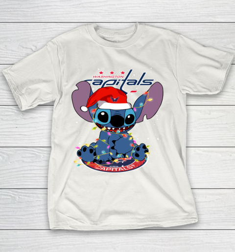 Washington Capitals NHL Hockey noel stitch Christmas Youth T-Shirt