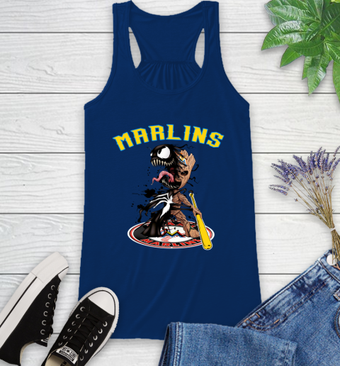 MLB Miami Marlins Baseball Venom Groot Guardians Of The Galaxy Racerback Tank 9