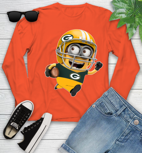 NFL Green Bay Packers Minions Disney Football Sports Youth Long Sleeve 4