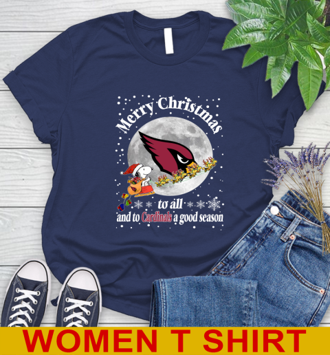 Arizona Cardinals Merry Christmas To All And To Cardinals A Good Season NFL Football Sports Women's T-Shirt 12