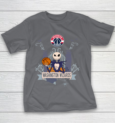 NBA Washington Wizards Basketball Jack Skellington Halloween Youth T-Shirt 5