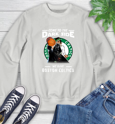 NBA Come To The Dark Side We Have Boston Celtics Star Wars Darth Vader Basketball Sweatshirt 5