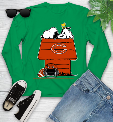 Chicago Bears NFL Football Snoopy Woodstock The Peanuts Movie Youth Long Sleeve 6