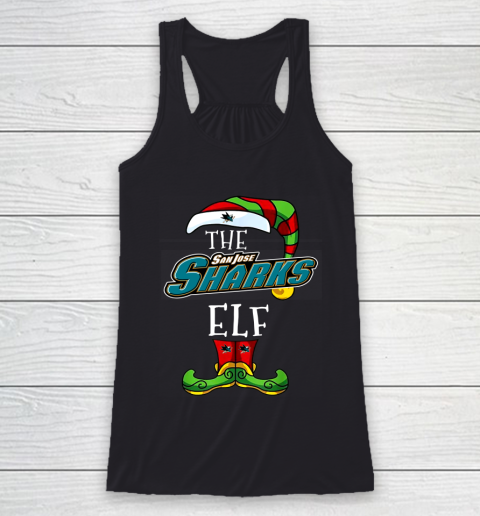 San Jose Sharks Christmas ELF Funny NHL Racerback Tank