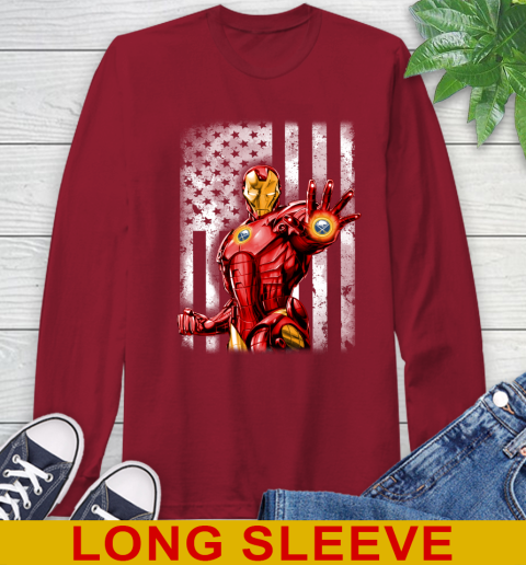 Buffalo Sabres NHL Hockey Iron Man Avengers American Flag Shirt Long Sleeve T-Shirt 9
