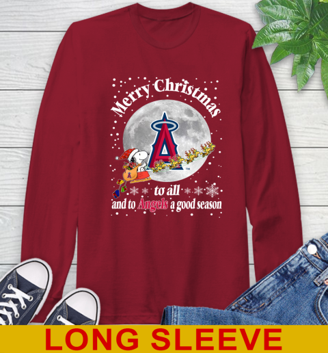 Los Angeles Angels Merry Christmas To All And To Angels A Good Season MLB Baseball Sports Long Sleeve T-Shirt 9