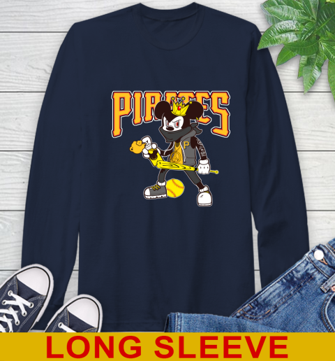 Pittsburgh Pirates MLB Baseball Mickey Peace Sign Sports Long Sleeve T-Shirt 4