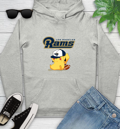 NFL Pikachu Football Sports Los Angeles Rams Youth Hoodie