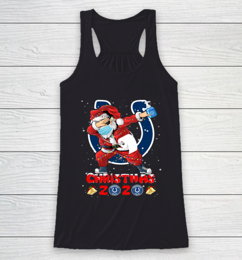 Indianapolis Colts Funny Santa Claus Dabbing Christmas 2020 NFL Racerback Tank