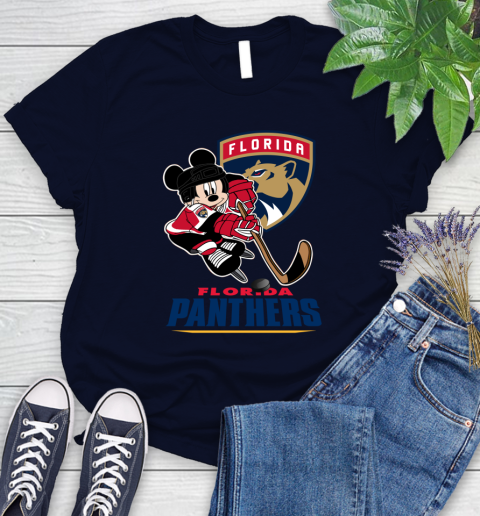 NHL Florida Panthers Mickey Mouse Disney Hockey T Shirt Women's T-Shirt 3