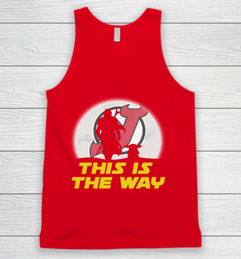 New Jersey Devils NHL Ice Hockey Star Wars Yoda And Mandalorian This Is The Way Tank Top 5