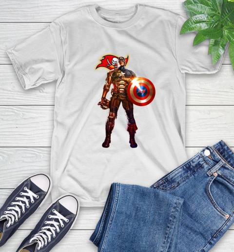 NFL Captain America Marvel Avengers Endgame Football Sports Tampa Bay Buccaneers T-Shirt