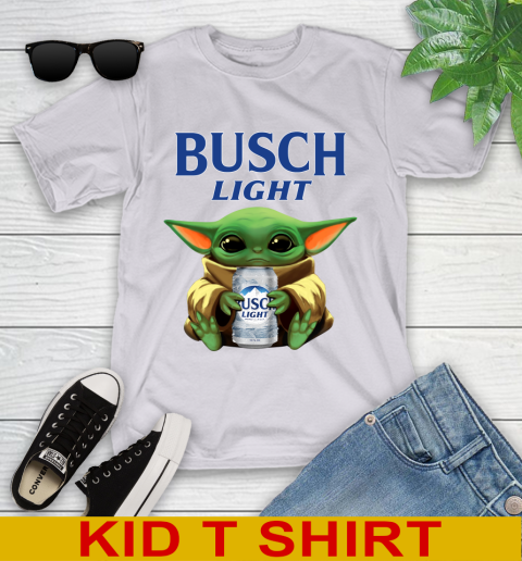 Star Wars Baby Yoda Hugs Busch Light Beer Shirt 105