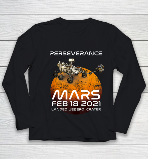 Perseverance Mars Rover Landing 2021 Nasa Mission Youth Long Sleeve