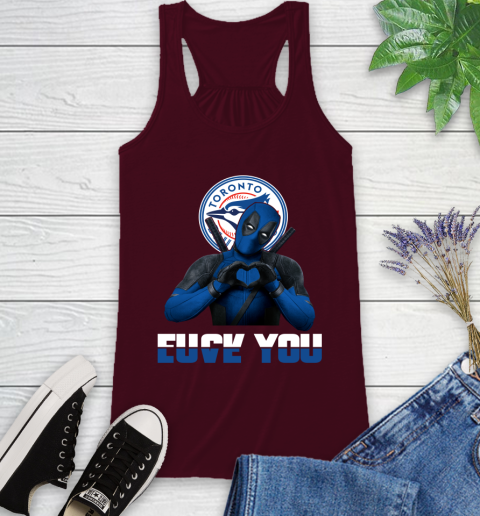 MLB Toronto Blue Jays Deadpool Love You Fuck You Baseball Sports Racerback Tank 2