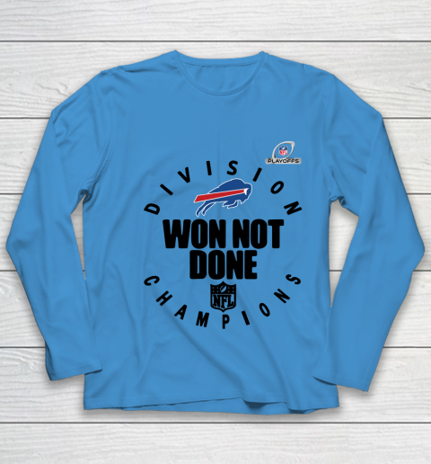 Buffalo Bills East Champions 2020 NFL Playoffs Division Won Not Done Youth Long Sleeve 4