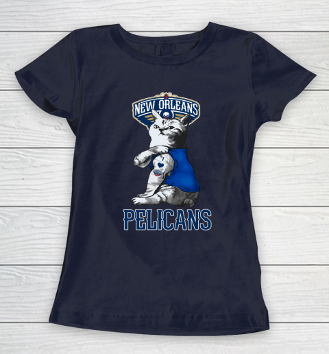 NBA Basketball My Cat Loves New Orleans Pelicans Women's T-Shirt 2