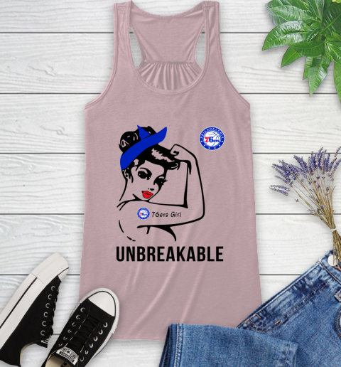 NBA Philadelphia 76ers Girl Unbreakable Basketball Sports Racerback Tank 5