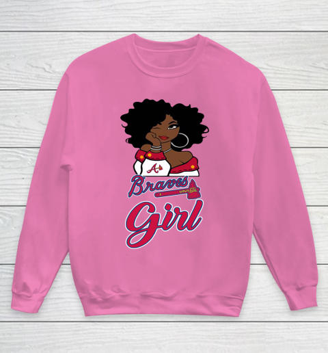 Atlanta Braves Girl MLB Youth Sweatshirt 7