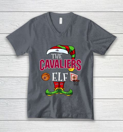 Cleveland Cavaliers Christmas ELF Funny NBA V-Neck T-Shirt 4