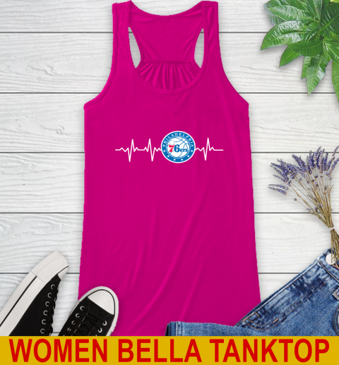 Philadelphia 76ers NBA Basketball Heart Beat Shirt Racerback Tank 6