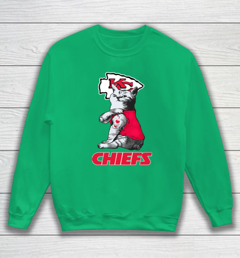 NFL Football My Cat Loves Kansas City Chiefs Sweatshirt 5