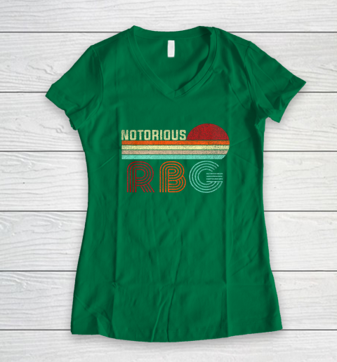 Vintage Notorious RBG shirt for women Ruth Bader Ginsburg Women's V-Neck T-Shirt 3