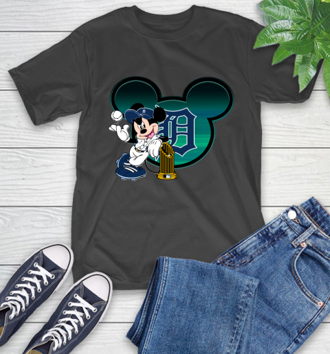 MLB Detroit Tigers The Commissioner's Trophy Mickey Mouse Disney T-Shirt 2