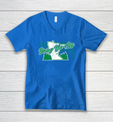 Bring Ya Ass  Minnesota Basketball V-Neck T-Shirt 4