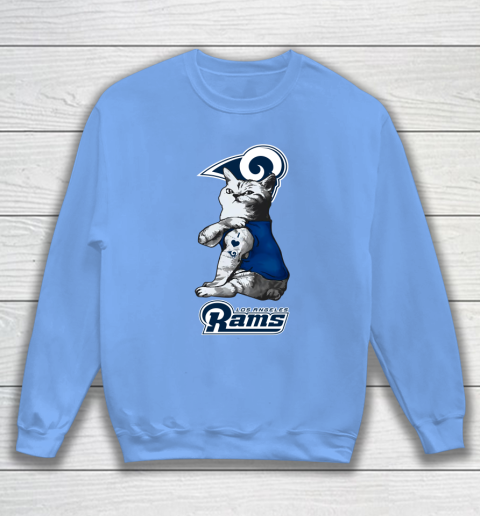 NFL Football My Cat Loves Los Angeles Rams Sweatshirt 8