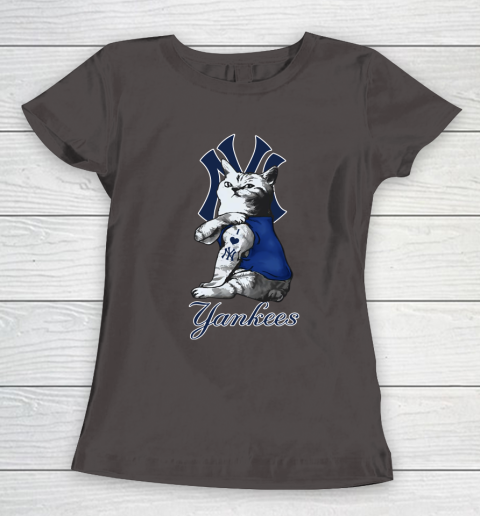 MLB Baseball My Cat Loves New York Yankees Women's T-Shirt 7