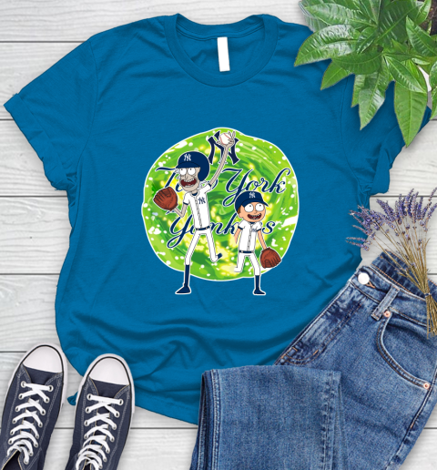 MLB New York Yankees Rick And Morty Baseball Sports Women's T-Shirt 7