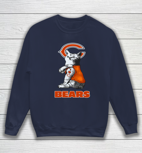 NFL Football My Cat Loves Chicago Bears Sweatshirt 2