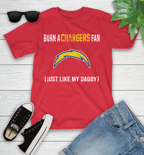 NFL Los Angeles Chargers Football Loyal Fan Just Like My Daddy Shirt Youth T-Shirt 11