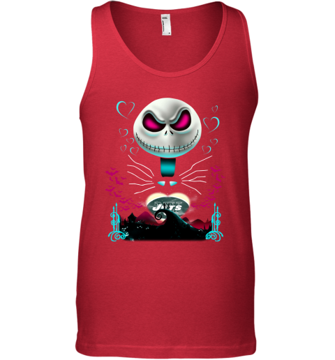 NFL New York Jets Jack Skellington Sally The Nightmare Before Christmas Football JY45C9MYzsq unisex tank 17 95 151514 front red